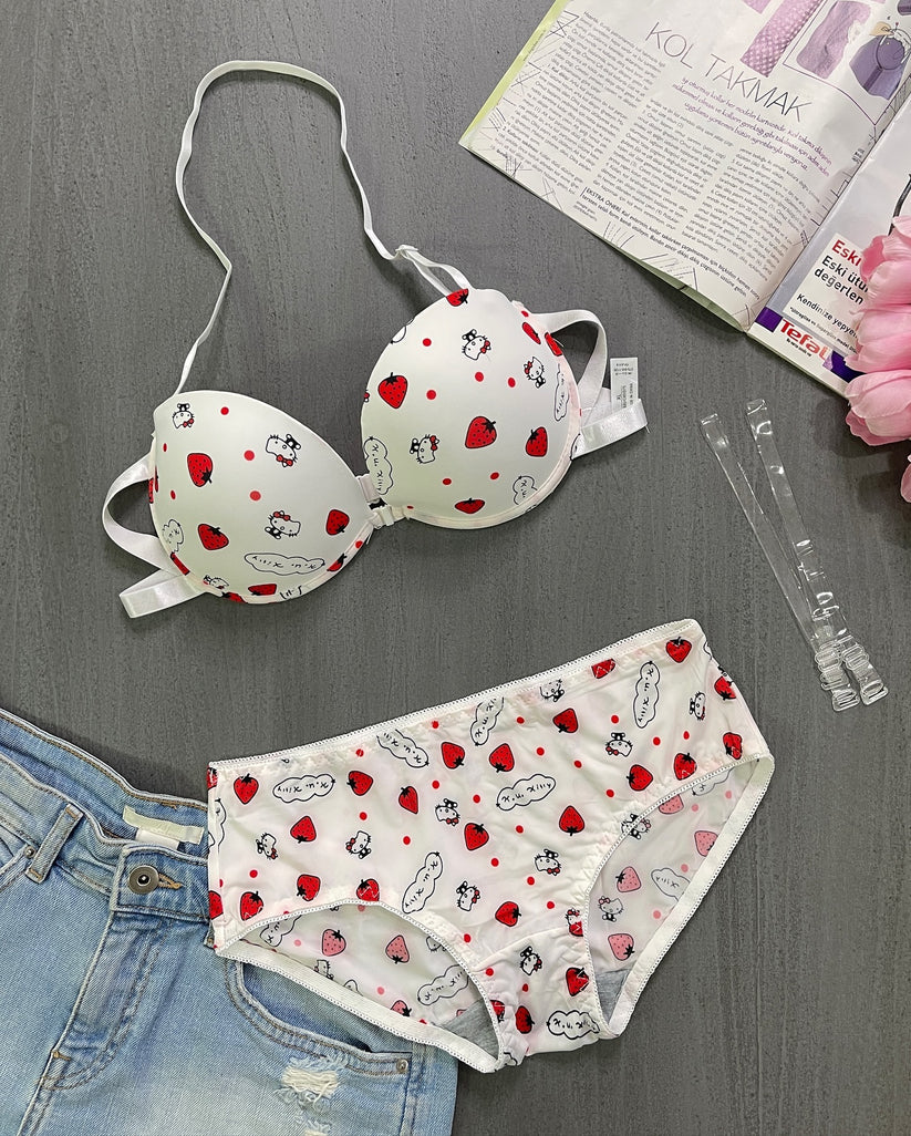 Pack of 3New Hello Kitty Bra Set - Premium by Luxury Desires
