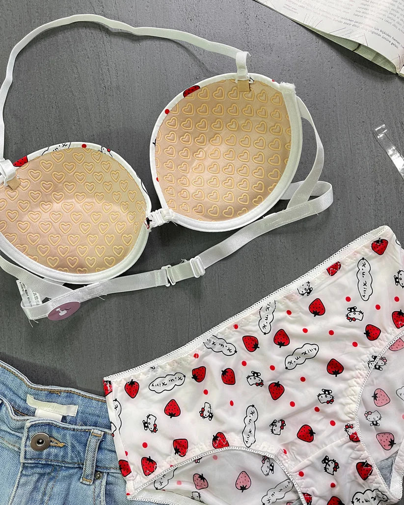 Pack of 3New Hello Kitty Bra Set - Premium by Luxury Desires