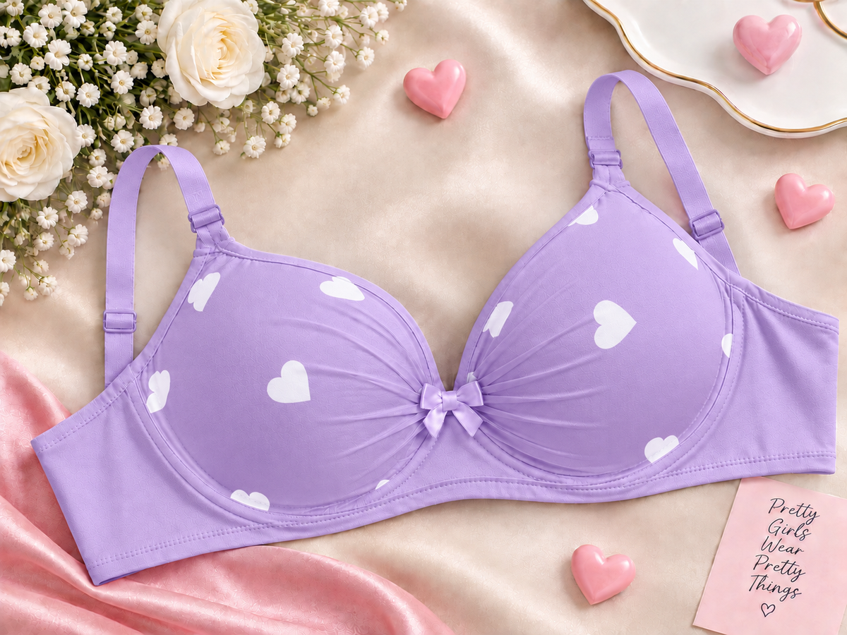 Pack of 5 Lavender Bloom Lace Bra