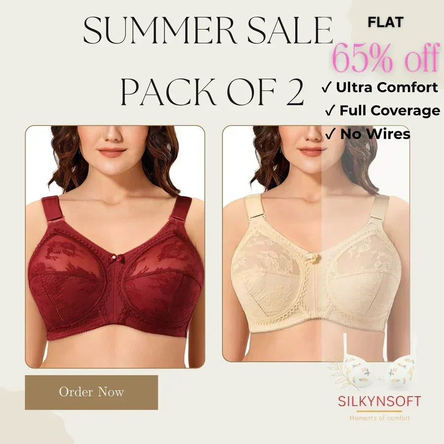 Pack of-2 Triumph Doreen Classic Non-Padded Full Coverage Bra for Women
