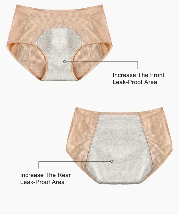 Pack of-2 Seamless Anti-Leak Menstrual Period, Leak-Proof Panties