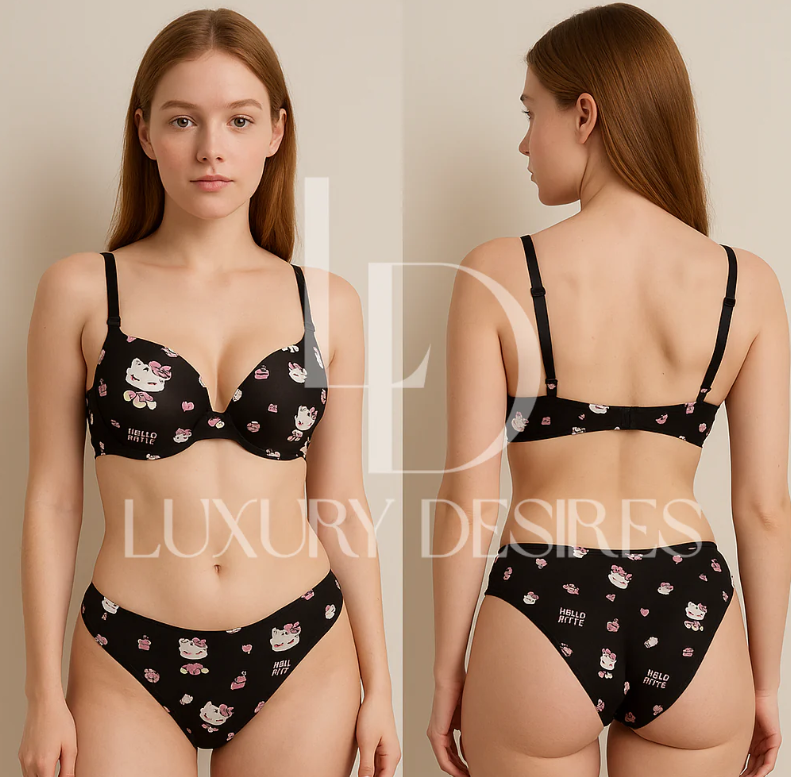 Pack of 3New Hello Kitty Bra Set - Premium by Luxury Desires