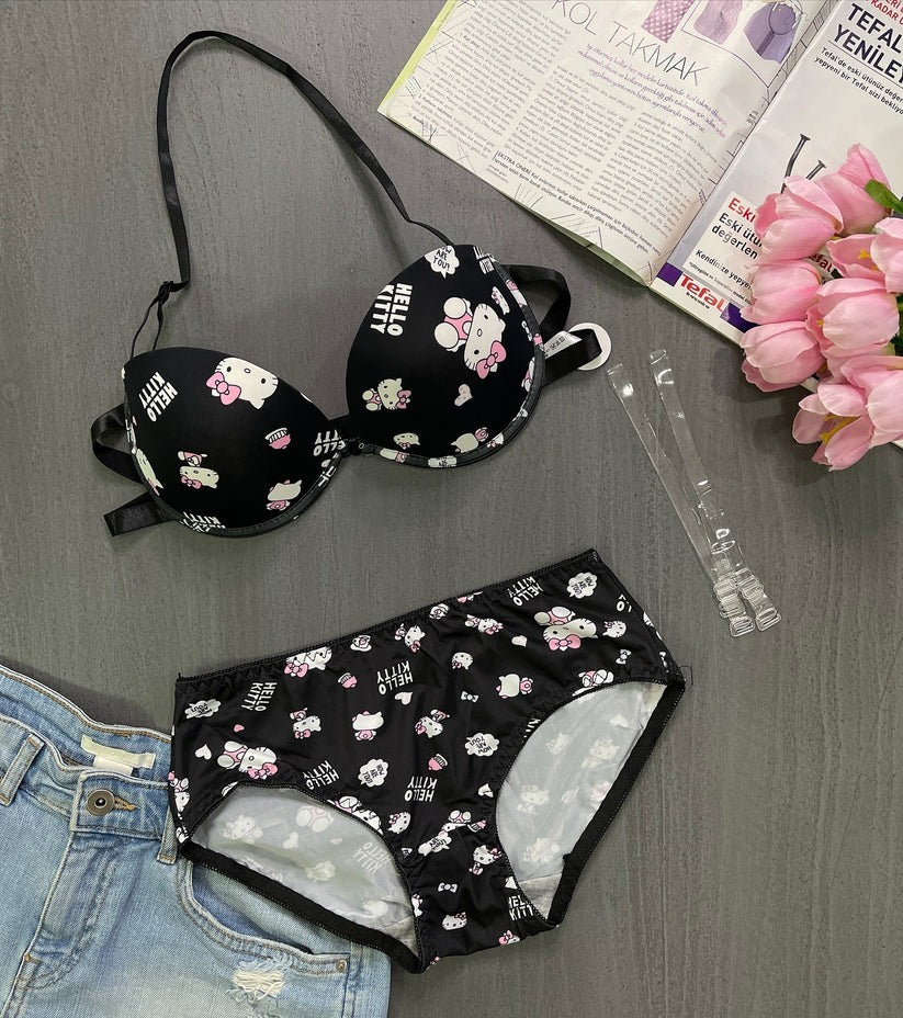 Pack of 3New Hello Kitty Bra Set - Premium by Luxury Desires