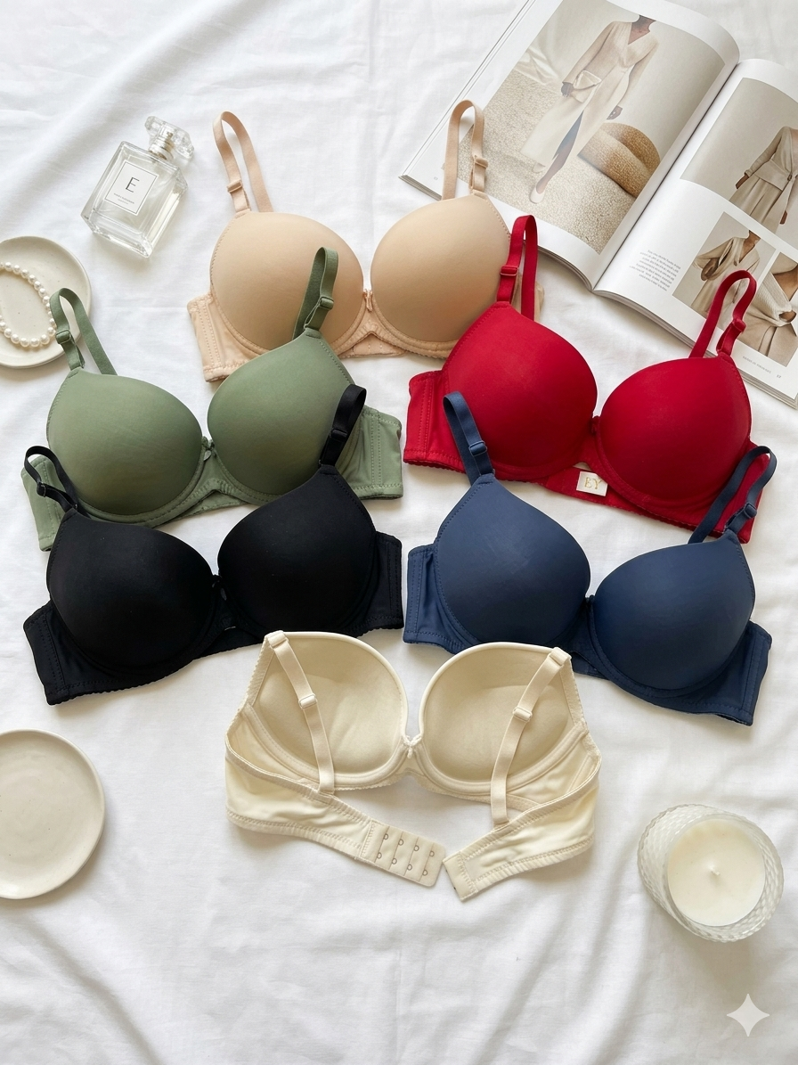 (32-38)b Soft Padded Pushup Underwire Bra (162)^