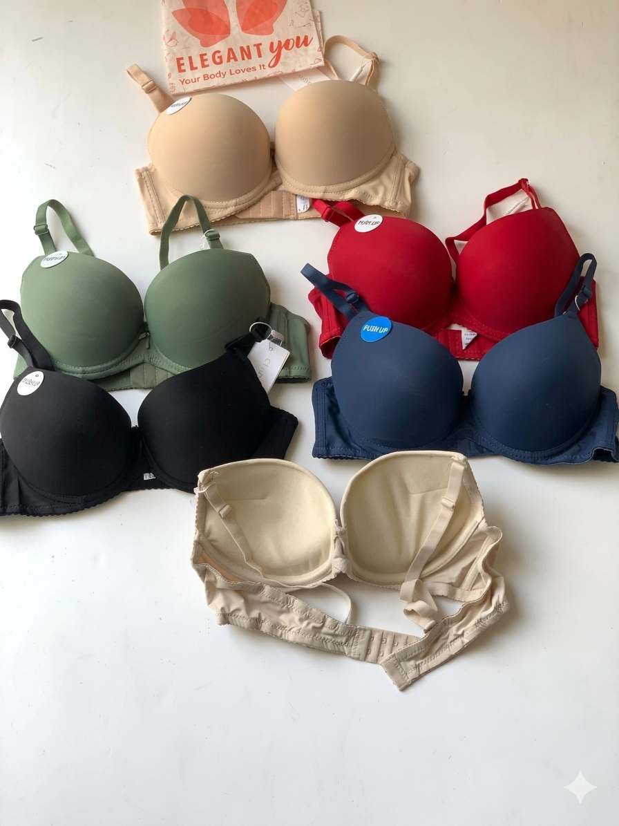 (32-38)b Soft Padded Pushup Underwire Bra (162)^